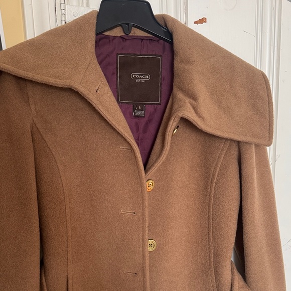 Coach Tan Trench Coat with Belt - Picture 8 of 15